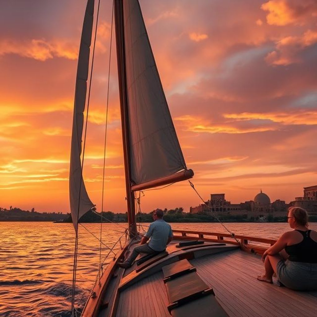 Aswan felucca ride sunset