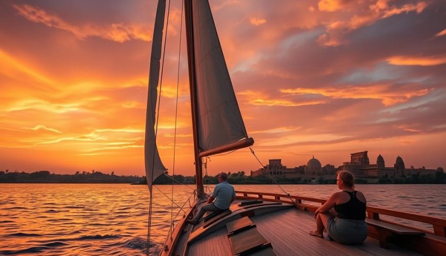 Aswan felucca ride sunset