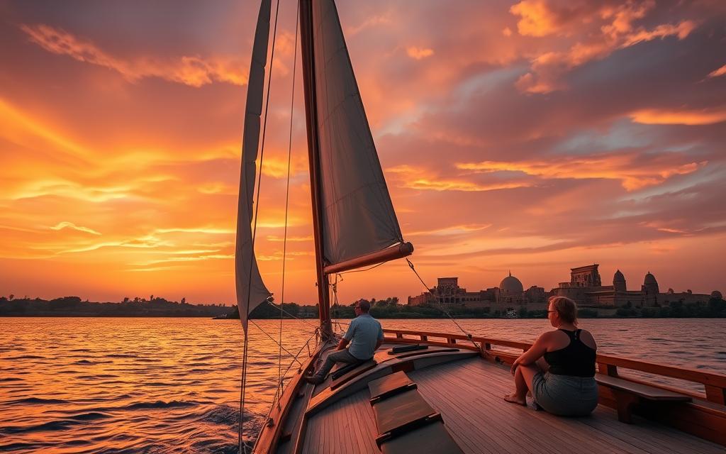 Aswan felucca ride sunset