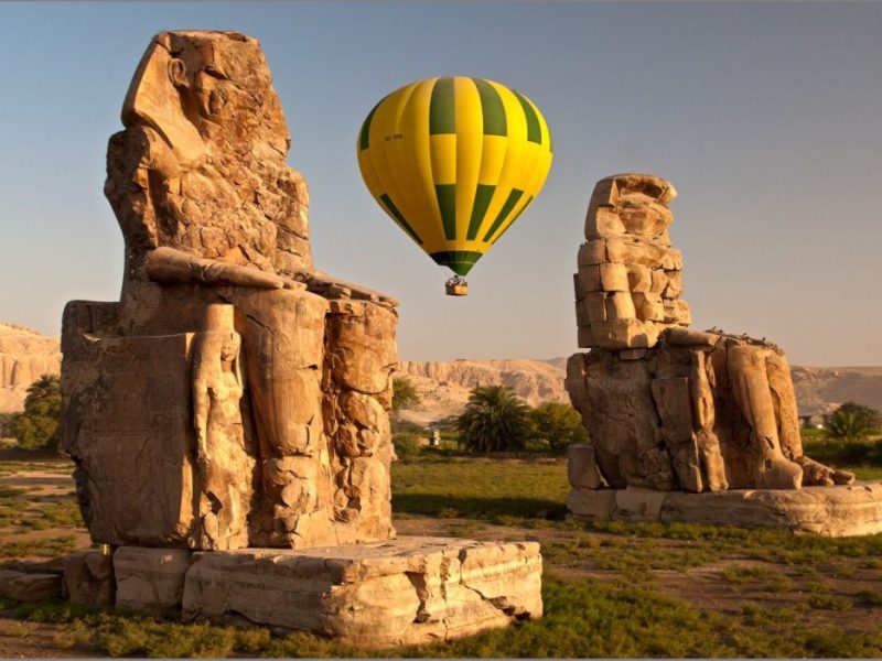 Hot air balloon over the west bank of luxor